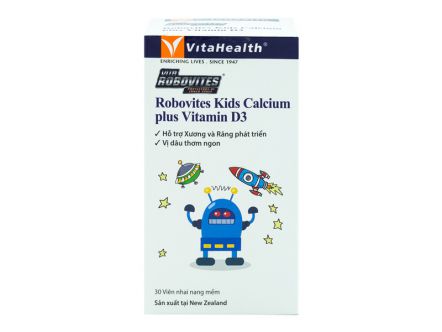 Viên nhai Vitahealth Robovites Kids Calcium Plus D3